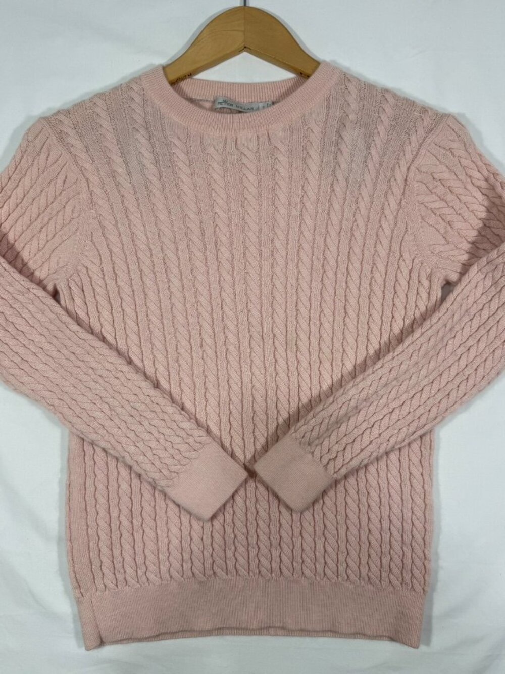 Peter Millar 100% Cashmere Cable Knit Sweater Pink size small